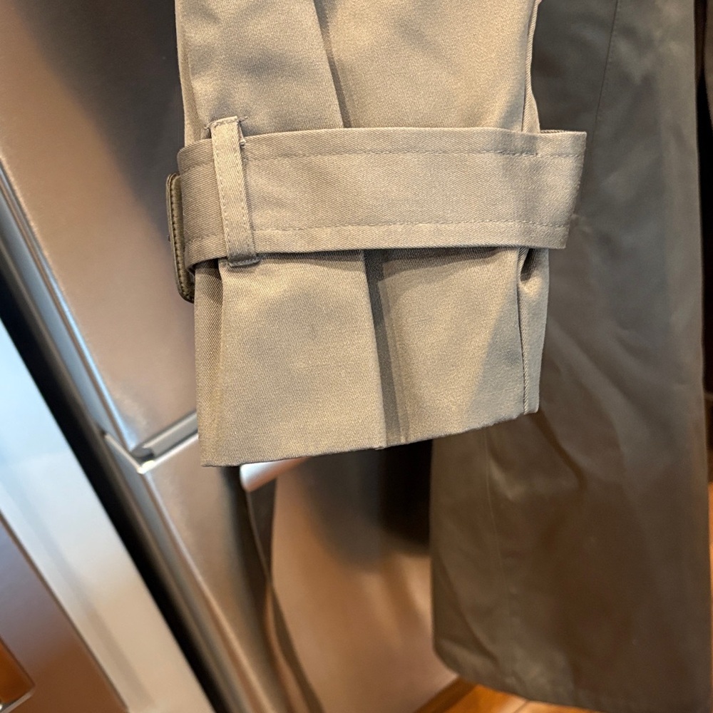 Men’s London Fog Dark Green Khaki Trench Coat w/removable lining brand new - Picture 3 of 11